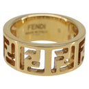 FENDI Forever Ring metal S Gold Tone #10(JP Size) Auth SW2839M-1