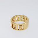 FENDI Forever Ring metal S Gold Tone #10(JP Size) Auth SW2839M-10