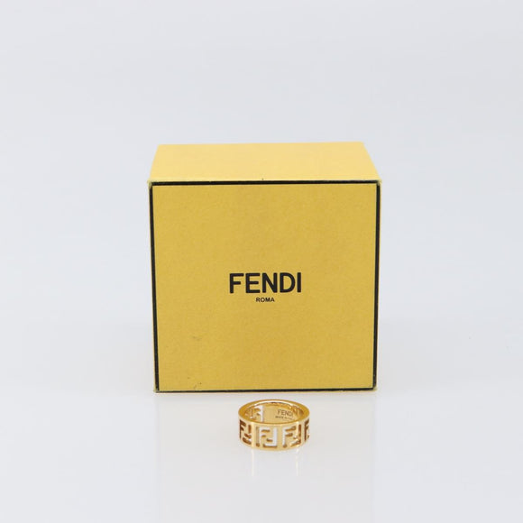 FENDI Forever Ring metal S Gold Tone #10(JP Size) Auth SW2839M