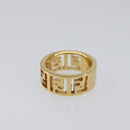 FENDI Forever Ring metal S Gold Tone #10(JP Size) Auth SW2839M-4
