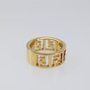 FENDI Forever Ring metal S Gold Tone #10(JP Size) Auth SW2839M-5