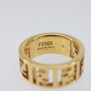 FENDI Forever Ring metal S Gold Tone #10(JP Size) Auth SW2839M-7