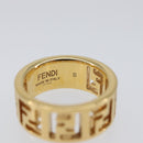 FENDI Forever Ring metal S Gold Tone #10(JP Size) Auth SW2839M-8