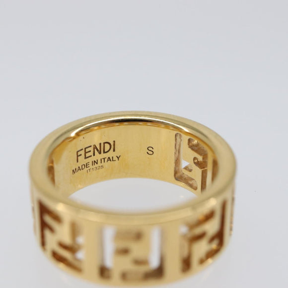 FENDI Forever Ring metal S Gold Tone #10(JP Size) Auth SW2839M