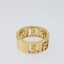 FENDI Forever Ring metal S Gold Tone #10(JP Size) Auth SW2839M-9