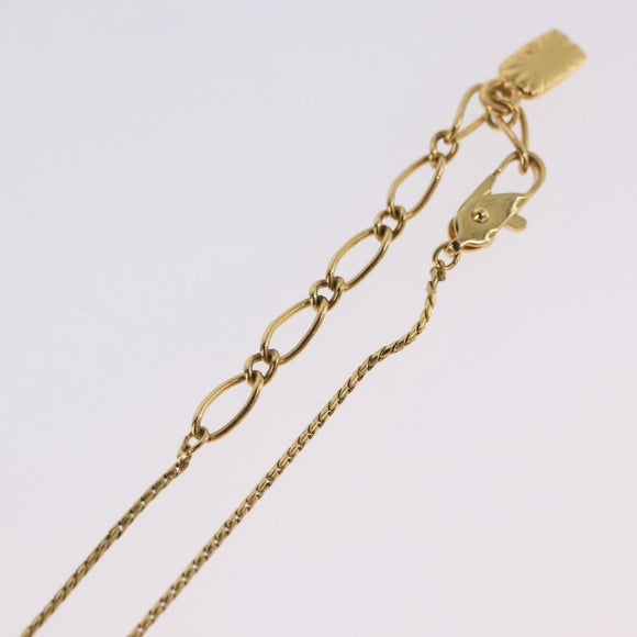 SAINT LAURENT Necklace Metal Gold Tone Auth SW2843