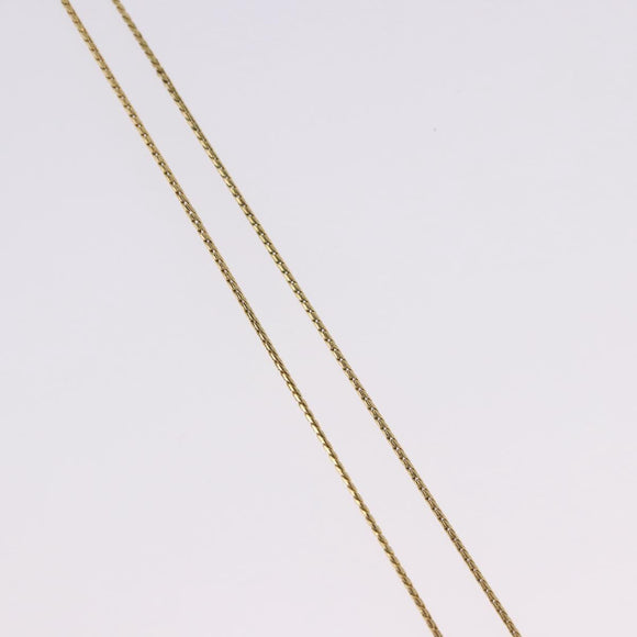 SAINT LAURENT Necklace Metal Gold Tone Auth SW2843