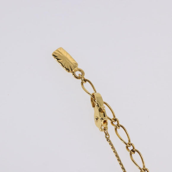 SAINT LAURENT Necklace Metal Gold Tone Auth SW2843