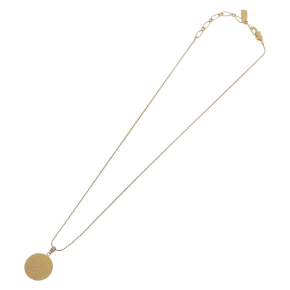 SAINT LAURENT Necklace Metal Gold Tone Auth SW2843