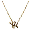 SAINT LAURENT Necklace Metal Gold Tone Auth SW2844V-1