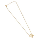 SAINT LAURENT Necklace Metal Gold Tone Auth SW2844V-2