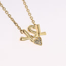 SAINT LAURENT Necklace Metal Gold Tone Auth SW2844V-3
