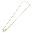 SAINT LAURENT Necklace Metal Gold Tone Auth SW2844V-8