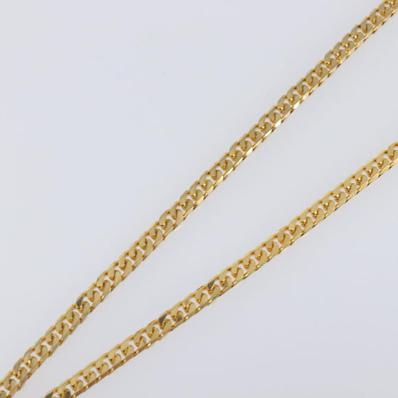 CELINE Necklace Metal Gold Auth SW2846