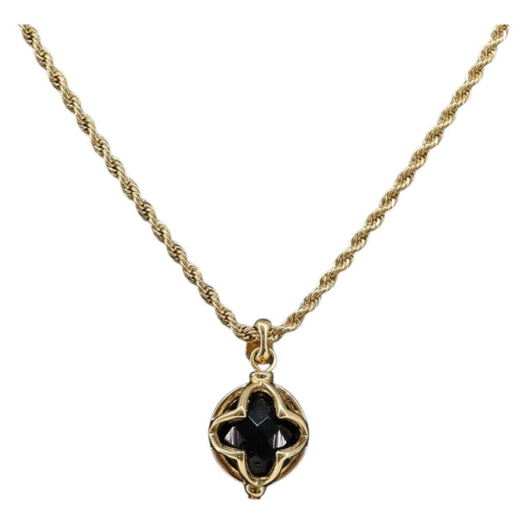 GIVENCHY Necklace Metal Gold Tone Auth SW2849