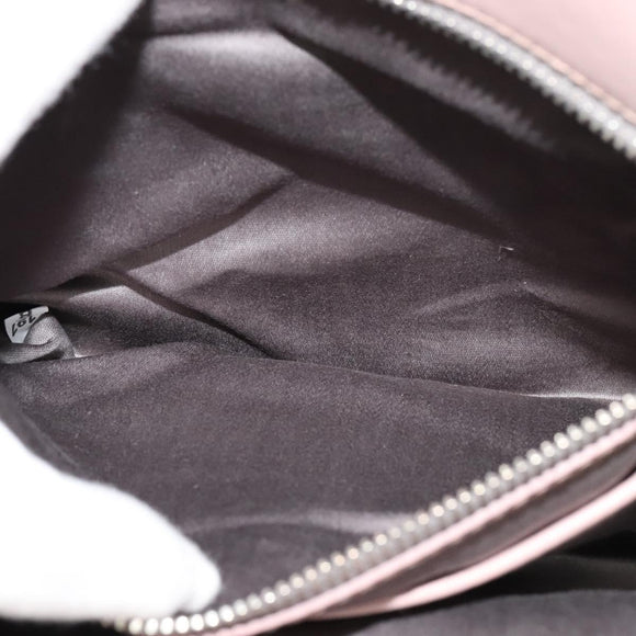 Miu Miu Hand Bag Leather 2way Pink Silver Auth sw284V