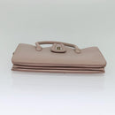 Miu Miu Hand Bag Leather 2way Pink Silver Auth sw284V-5