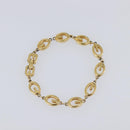 GIVENCHY Bracelet Metal 3 Set Gold Tone Orange Auth SW2853-16