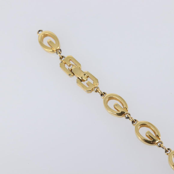 GIVENCHY Bracelet Metal 3 Set Gold Tone Orange Auth SW2853