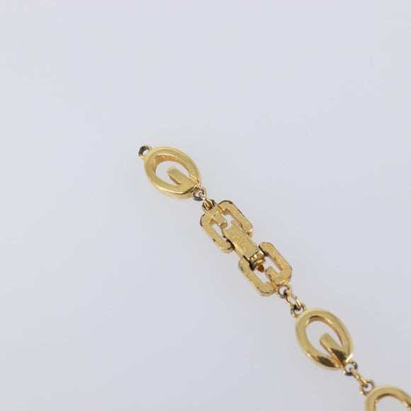 GIVENCHY Bracelet Metal 3 Set Gold Tone Orange Auth SW2853
