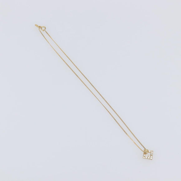 GIVENCHY Necklace Metal 4 Set Gold Tone Auth SW2854