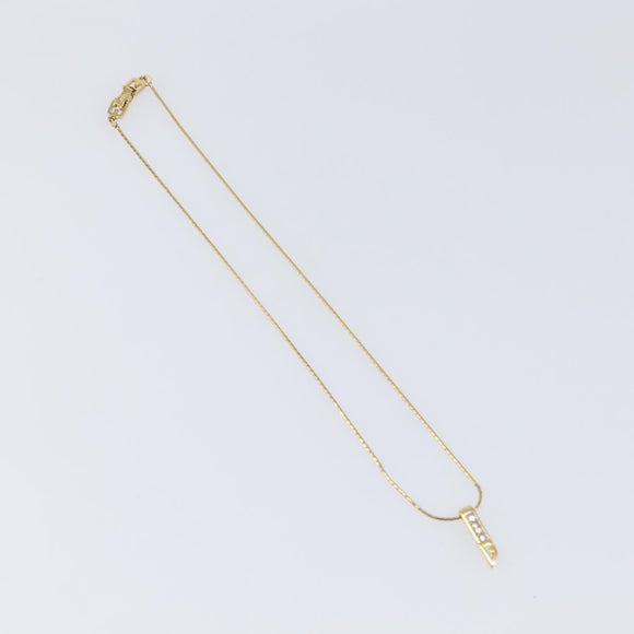 GIVENCHY Necklace Metal 4 Set Silver Gold Tone Auth SW2856