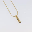 GIVENCHY Necklace Metal 4 Set Silver Gold Tone Auth SW2856-19