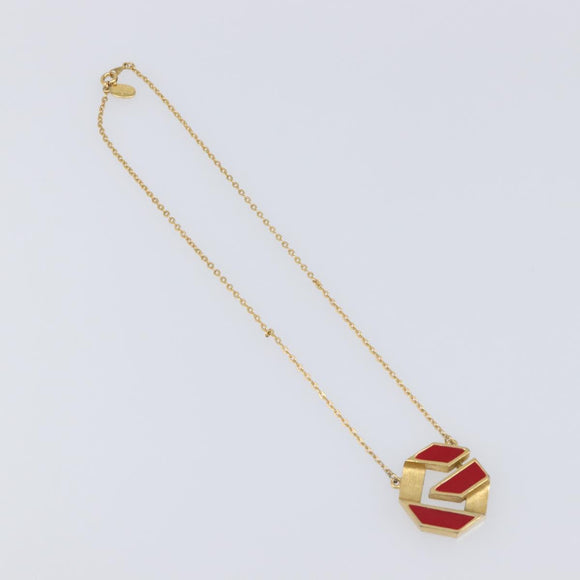 GIVENCHY Necklace Metal 4 Set Silver Gold Tone Auth SW2856