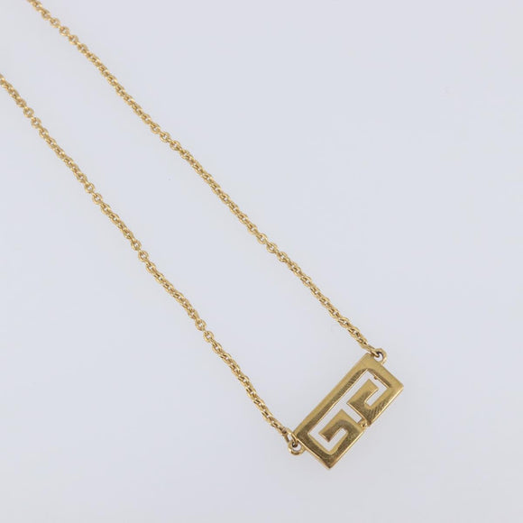 GIVENCHY Necklace Metal 4 Set Silver Gold Tone Auth SW2856
