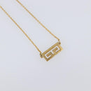 GIVENCHY Necklace Metal 4 Set Silver Gold Tone Auth SW2856-8