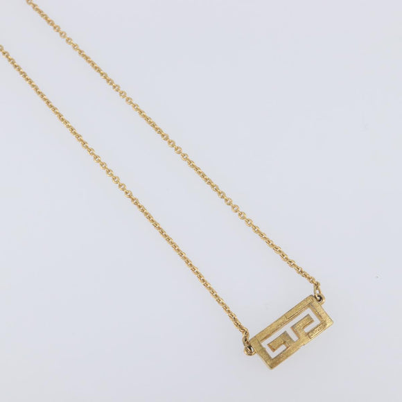 GIVENCHY Necklace Metal 4 Set Silver Gold Tone Auth SW2856