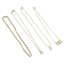 GIVENCHY Necklace Metal 4 Set Gold Tone Auth SW2857-1