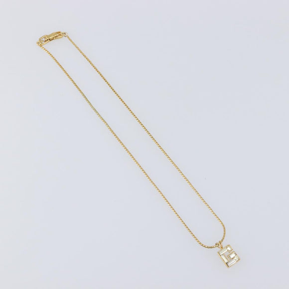 GIVENCHY Necklace Metal 4 Set Gold Tone Auth SW2857