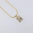 GIVENCHY Necklace Metal 4 Set Gold Tone Auth SW2857-13