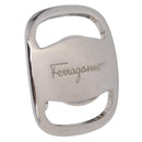 Salvatore Ferragamo Vala Scarf Ring Metal Silver Auth SW2860V-1