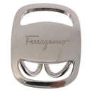 Salvatore Ferragamo Vala Scarf Ring Metal Silver Auth SW2860V-2