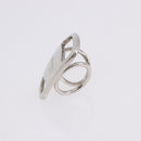 Salvatore Ferragamo Vala Scarf Ring Metal Silver Auth SW2860V-4