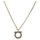 Salvatore Ferragamo Gancini Necklace metal Gold Tone Auth SW2862M-1