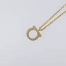 Salvatore Ferragamo Gancini Necklace metal Gold Tone Auth SW2862M-3