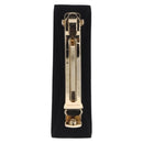Salvatore Ferragamo Vala Valletta Hair Clip Canvas Black Gold Auth SW2863V-3