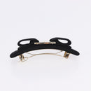 Salvatore Ferragamo Vala Valletta Hair Clip Canvas Black Gold Auth SW2863V-5