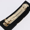 Salvatore Ferragamo Vala Valletta Hair Clip Canvas Black Gold Auth SW2863V-6