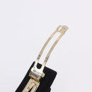 Salvatore Ferragamo Vala Valletta Hair Clip Canvas Black Gold Auth SW2863V-8