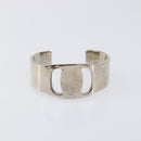 Salvatore Ferragamo Bangle Metal 2 Set Silver Black Auth SW2865-2