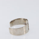 Salvatore Ferragamo Bangle Metal 2 Set Silver Black Auth SW2865-5