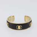 Salvatore Ferragamo Bangle Metal 2 Set Silver Black Auth SW2865-8