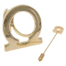 Salvatore Ferragamo Gancini Scarf Ring Metal 2 Set Gold Tone Auth SW2867-1