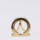 Salvatore Ferragamo Gancini Scarf Ring Metal 2 Set Gold Tone Auth SW2867-2