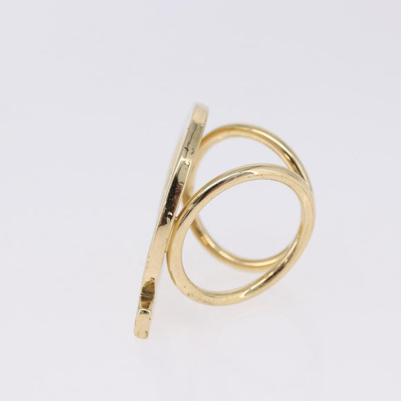 Salvatore Ferragamo Gancini Scarf Ring Metal 2 Set Gold Tone Auth SW2867