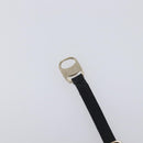 Salvatore Ferragamo Vala Bracelet Leather Black Gold Auth SW2868-14
